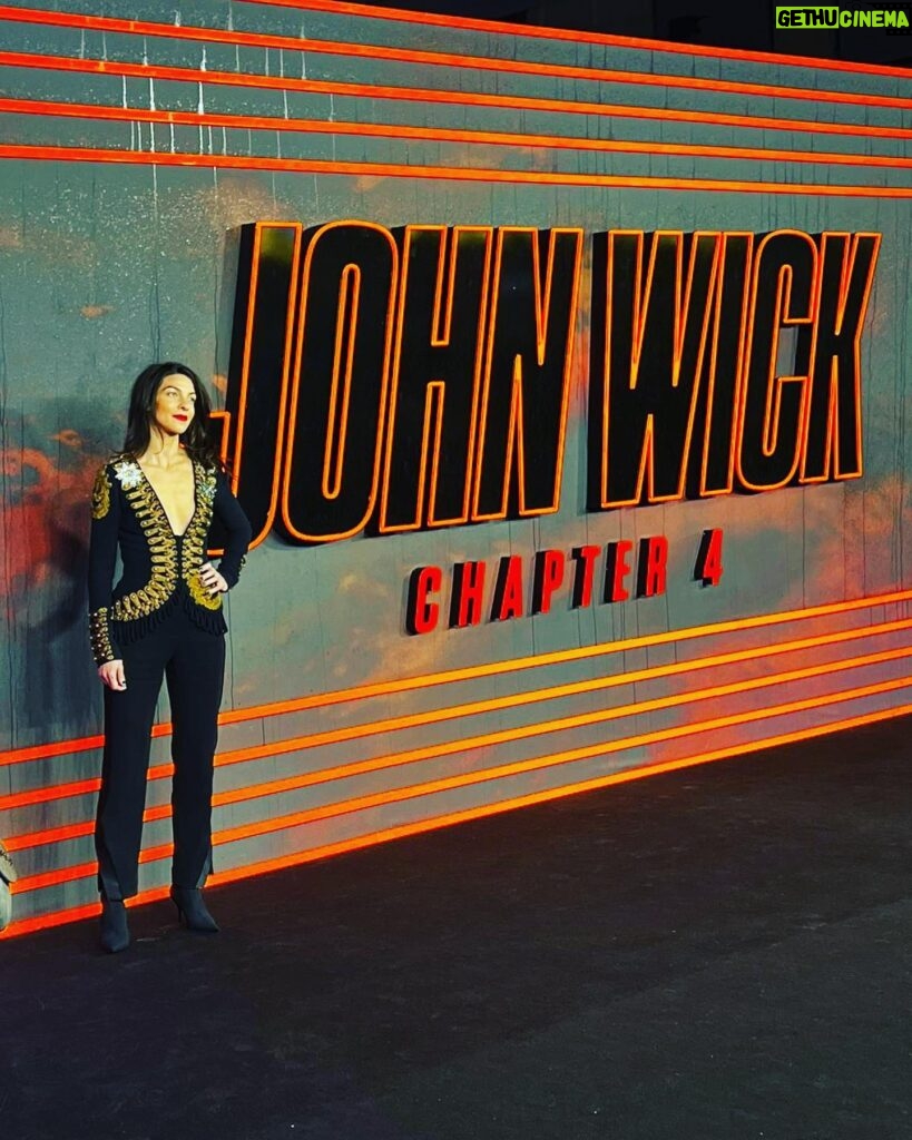 Natalia Tena Instagram - WHAT A NIGHT, WHAT A FILM! Felt like I had been punched in the adrenal gland for 3 hours and loved every single minute of it. I cannot believe I got to be part of this incredible action franchise @johnwickmovie @lionsgate and worked with these talented humans @chadstahelski. Thank you @karenclarkson @byeethedesigner for such a beautiful outfit (and for introducing me to tit tape 😂) and @jonchapmanhair @carolinebarnesmakeup for scrubbing me up and giving me the confidence to walk that red carpet. Also to all my wonderful idiot friends for coming to support my face and help me drink too many cocktails at the afterparty ❤️