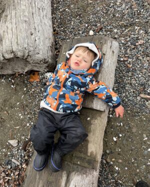 Natalie Krill Instagram - My baby is 2 years old today. He’s a music loving climber. An explorer of nature. A little joker. A lover. The best snuggler. And mama and Isa’s little boy. We love him so much. Watching him grow and change and become his own little person is such an honour. Happy birthday baby. ❤️🤩🤩

His adorable little puppy robe is from the amazing @beeja.may ❤️