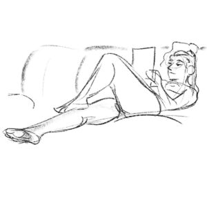 Natalie Nourigat Instagram - Fantastic, 5-minute couch poses from figure drawing at work last week.
.
.
.
#modelevivant #parisfrance #story #storyart #storyboard #gesture #quicksketch