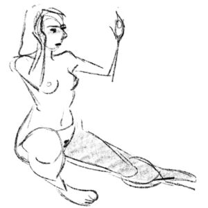 Natalie Nourigat Instagram - 2-minute poses from figure drawing~ 😊