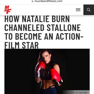 Natalie Burn Instagram - FRONT PAGE of MUSCLE AND FITNESS MAGAZINE!!! @muscleandfitness 
Thank you for this amazing article by @seen_everywhere
Movie @tildeathdouspart.2023 
PR @marquepr 
Photographer @donqhannahphotography 
📰🎥💙 Scroll 👈 How Natalie Burn channeled @officialslystallone to become an Action Film Star