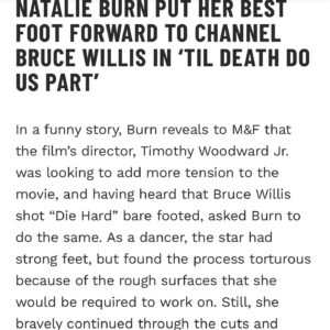 Natalie Burn Instagram - FRONT PAGE of MUSCLE AND FITNESS MAGAZINE!!! @muscleandfitness 
Thank you for this amazing article by @seen_everywhere
Movie @tildeathdouspart.2023 
PR @marquepr 
Photographer @donqhannahphotography 
📰🎥💙 Scroll 👈 How Natalie Burn channeled @officialslystallone to become an Action Film Star