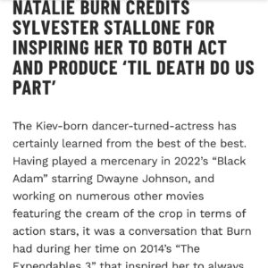 Natalie Burn Instagram - FRONT PAGE of MUSCLE AND FITNESS MAGAZINE!!! @muscleandfitness 
Thank you for this amazing article by @seen_everywhere
Movie @tildeathdouspart.2023 
PR @marquepr 
Photographer @donqhannahphotography 
📰🎥💙 Scroll 👈 How Natalie Burn channeled @officialslystallone to become an Action Film Star