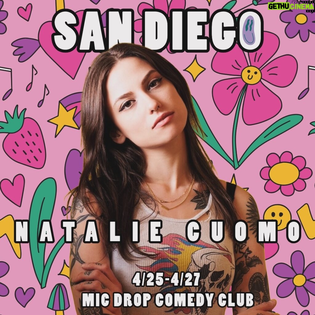 Natalie Cuomo Instagram - SAN DIEGO!!! 5 shows this weekend at @micdropcomedysandiego !! The fun begins this Thursday! See you there 💖 tickets on my website!