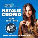 Natalie Cuomo Instagram – So excited to be back in Rochester, NY at @carlsoncomedy next weekend!! 4 shows 4/12-4/13. Tix available now ❤️