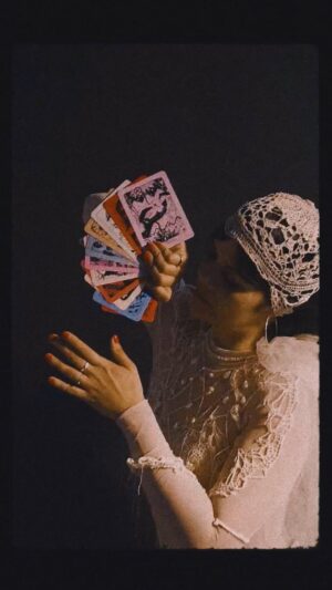 Natasha Khan Instagram - THE MOTHERWITCH DECK HAS ARRIVED 🤍
This is the moment we’ve been waiting for... 
@batforlashes presents the Motherwitch, an oracle deck by Natasha Khan. 
In collaboration with @slc_london. 

Natasha Khan’s hand illustrated debut oracle deck is a guide into the mysteries of our own internal landscapes and creative practices. It acts as a tool for the creative process and also as a conduit to the subconscious realms. 

Pre-sales for this first limited run are live now exclusively through @slc_london, along with a limited number of signed copies and bespoke readings with Natasha. Head to the link in our bios for more info.☝🏻

Shipping worldwide 🌎 

🎵 ‘Waking Up’ from forthcoming Bat For Lashes’ album ‘The Dream of Delphi’

Special thanks to…
@phantasmaphile 
@giantartistmanagement 
@richard_welland 
@childstudio__ 
@floracmac 
@noceraferri 
@mollysd 
@janelleketcher 
Steve Banks Studio 

#batforlashes #motherwitch #collaboration #sheslostcontrol #oracledeck #tarot