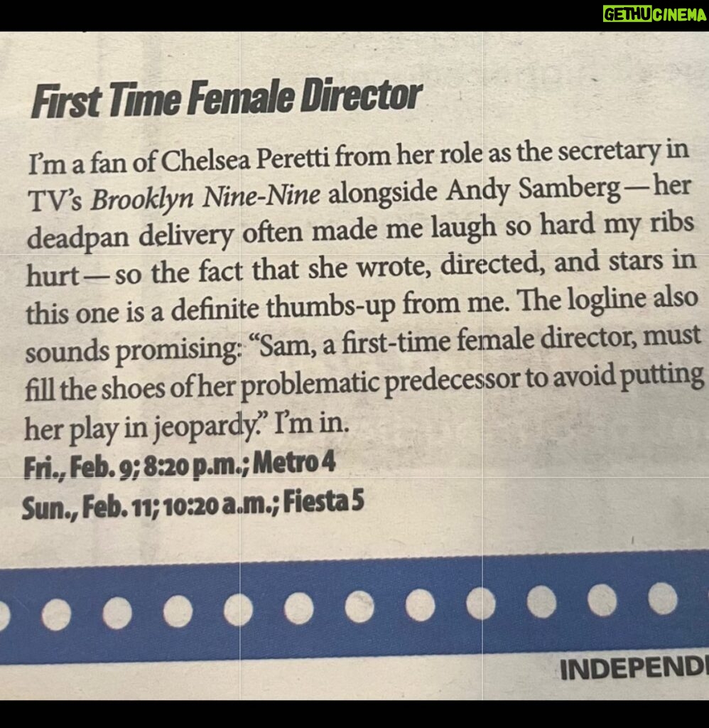 Natasha Leggero Instagram - So proud of @chelsanity and her movie First Time Female Director to be celebrated at the @officialsbiff So excited I got to be a part of this cast and looking forward to my Leona Helmsley era. And you’re right pickle ball is fun. First Time Female Director premieres on @therokuchannel March 8
