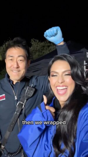 Nathalia Castellon Instagram - Taking you with me to set! 🙃 @911onabc 

I’m terrible at voice overs, lol how did I do?