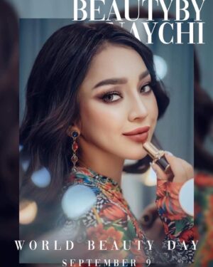 Nay Chi Oo Instagram - 💄World Beauty Day 💋#worldbeautyday #naychioo #beautybynaychi #lipstick