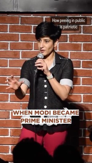 Neeti Palta Instagram - How peeing in public is actually patriotic. 
.
.
#publicurination #civicsense #peeing #peeinginpublic #neetipalta #neetipaltacomedy #fineforpeeingonwall