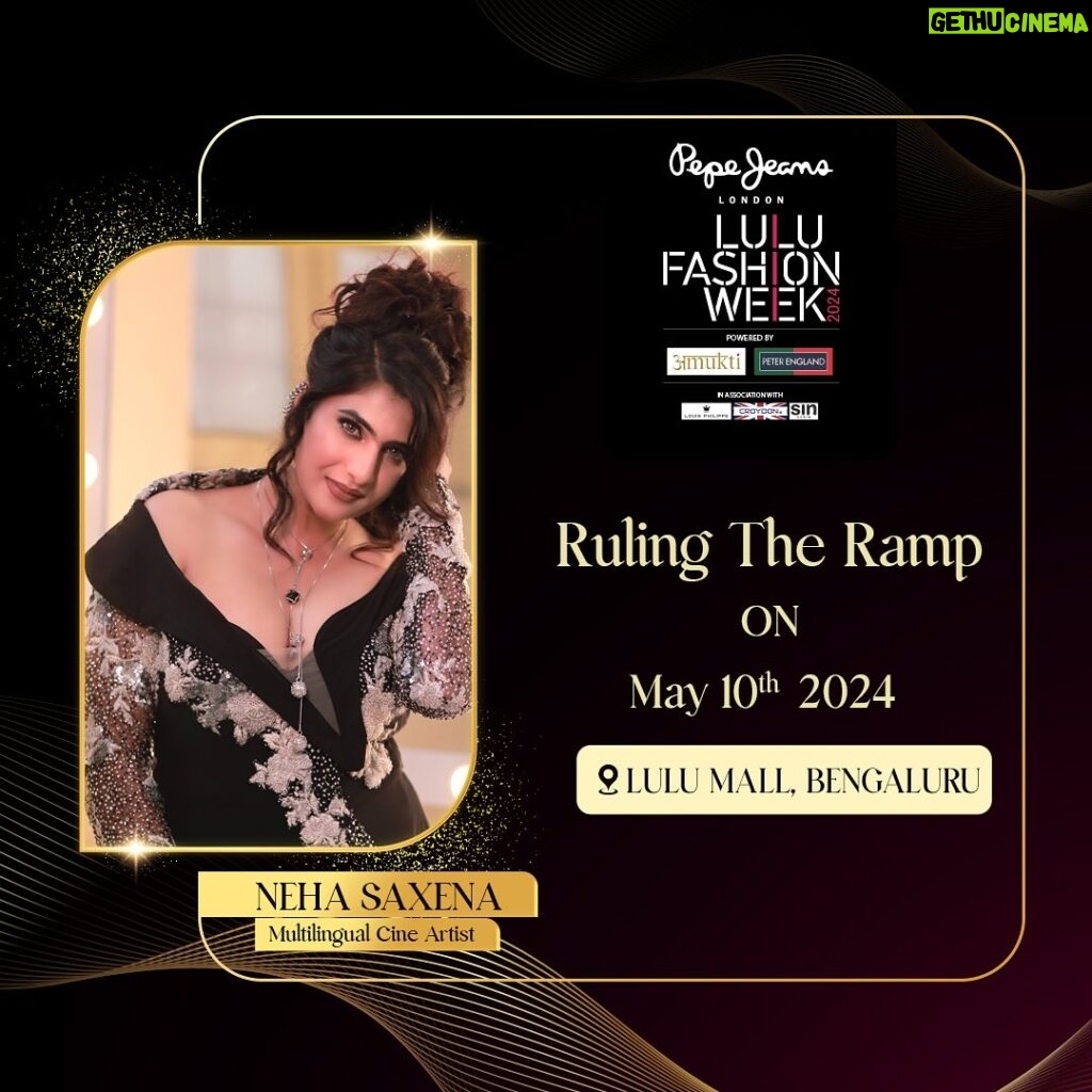 Neha Saxena Instagram - Introducing the ultimate Indian Celebrity, NEHA SAXENA! Get ready to be dazzled by her effortless style and undeniable charisma. Stay tuned for an unforgettable showcase! 📍LuLu Mall, Bengaluru 📆 10th - 12th May