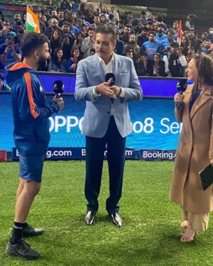 Neroli Meadows Instagram - One of the great nights in world cricket. That knock was one of the finest we’ll see, given the pressure of the occasion. 

So grateful to @virat.kohli for being so generous with his time on @starsportsindia. I feel lucky to have witnessed so many of his magical performances down under... The twin tons in Adelaide has always been my favourite but last night may have just topped it. Those two 6s off the last two balls of the 19th over were next level - it’s Kohli’s World… we’re just living in it!!

#VisitMelbourne