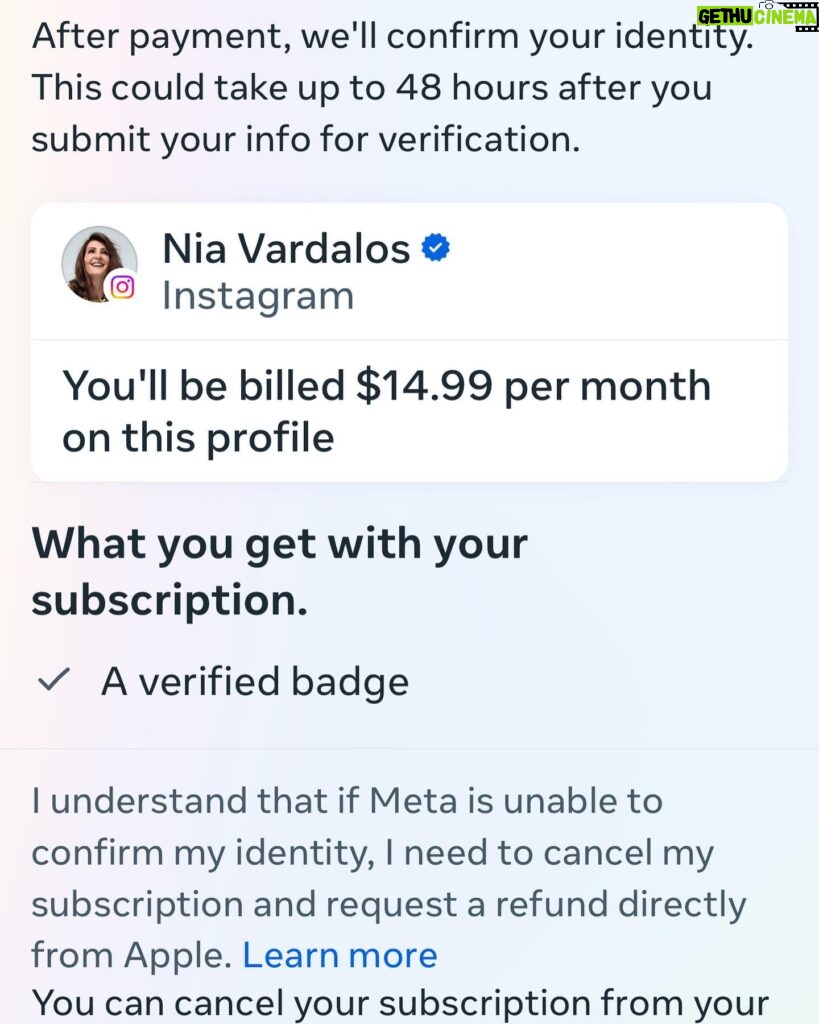 Nia Vardalos Instagram - 🤣🤣🤣 A story in three slides. Meta AI suddenly showed up on my account on which I always had a verified account with a lil blue check. For years, I resisted all attempts to join some creepy algorithm promising me lots of followers (bots) and just kept my little account for important things such as promoting small businesses ideas and adoption fundraisers. And now today, @meta was in my search bar huh?? And I asked it how to get rid of it and it now shows me it wants $14.99 a month for the verified blue check. @zuck do you need money? Suddenly @meta is feeling like a scam where anyone can buy validity … which is a dangerous game. On Twitter I easily impersonated Musk for a full day before quitting. 🤣🤣🤣 what idiocy