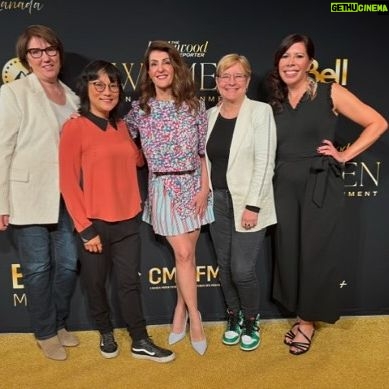 Nia Vardalos Instagram - Directors panel today with these geniuses: Mina Shum, Kari Skogland, Tracey Deer & Johanna Schneller 💡 🇨🇦 with a thank you to @hollywoodreporter #accesscanada @parkhyattto ! Thank you Daniel Abrams and Perry Zimel @oazinc !! Dress is vintage @suno styled by @highheelprncess & shoes: @michaelkors glam is @alicia.nikole and jewelry courtesy of @ireneneuwirth