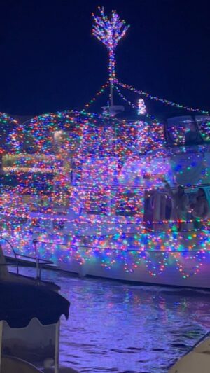 Nia Vardalos Instagram - Huntington Beach holiday boat parade 🌟!!!!
