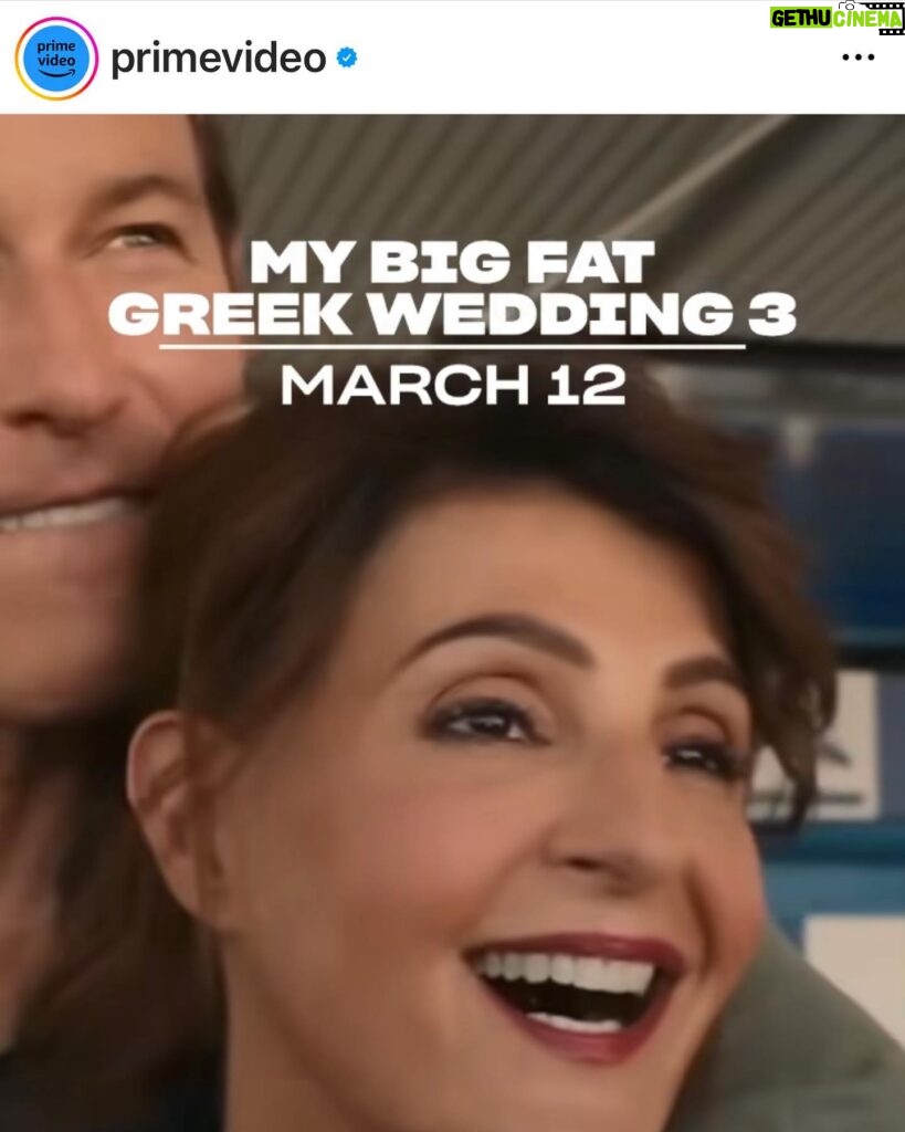 Nia Vardalos Instagram - Here we come! @mbfgreekwedding 3 will be on @primevideo on March 12, which to be candid is a somber day in our family. We lost our dad Constantine Vardalos March 12, 2020, right before the world shut down. A short time later, we lost our movie dad Michael Constantine. I wrote this script to celebrate them!! It’s dedicated to all our dads, all our parents, all our cousins, our siblings, our friends and families of all different ethnic and racial backgrounds. Because in the end, we are all fruit. 🍎 🍊