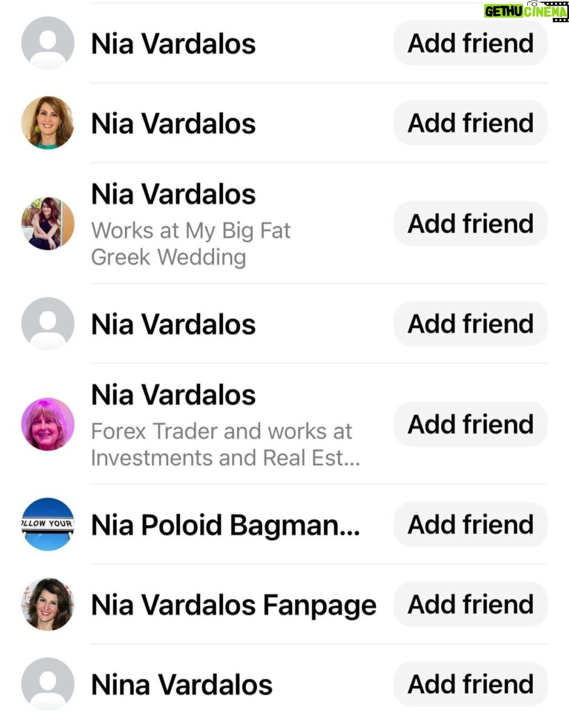 Nia Vardalos Instagram - @meta It has come to my attention that fake accounts on @facebook are corresponding with accounts and asking people for money. My name and photo are my own, this is copyright infringement, theft and an international crime of scamming innocent people out of money. For the record, the majority of actors do not read our DMs because they’re filled with feet pic requests and tags to underage porn sites. Plus, I do not have an account on @facebook or Telegram or dreadful Twitter or its silly new name. Please don’t send anyone money, ever. Facebook is a horrible unregulated place and @Meta does not take care of its users. To all who sent these sites money for exclusive membership or access, you were scammed.