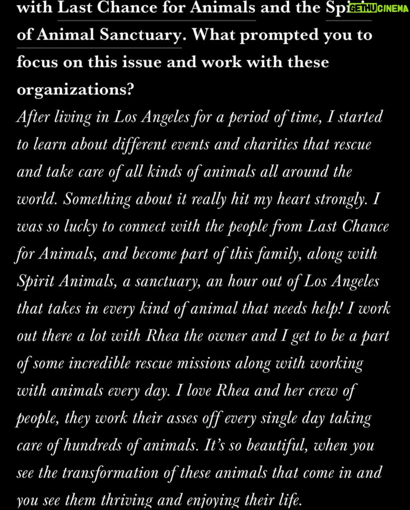 Nicky Whelan Instagram - Thankyou @jejunemag magazine for this spread and interview! I spoke with the magazine about @spiritofanimalsrescue @lc4a and all the wonderful work these organizations do for animals. Click the link in my bio for the full interview and more pics ! We had an incredible crew to put this shoot together and was shot by the legend @robertlynden #jejunemagazine @creativeprinc 💋✌🏼