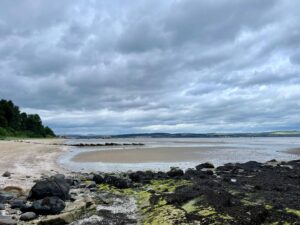 Nicola Sturgeon Instagram - Friday afternoon walk on beach at South Queensferry - bliss.