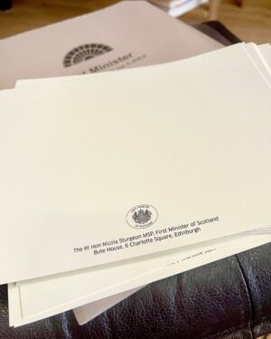 Nicola Sturgeon Instagram - Spending my last Saturday afternoon as First Minister writing some thank you notes...so many people to be grateful to for their support and advice