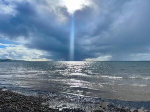 Nicola Sturgeon Instagram - Took a break from book-writing (!) for a Good Friday walk along Troon beach this afternoon. The vibe was quite Easter/resurrection at one point!! Beautifully atmospheric.