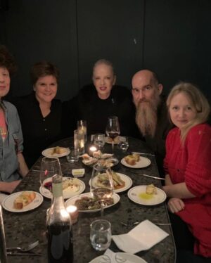 Nicola Sturgeon Instagram - Lovely to spend time last night talking music, poetry, books and politics with the legendary Shirley Manson @garbage with @ambushinc @michaelpedersenoyster and @holliepoetry - thanks to @blackgrapewinebar for delicious food.
