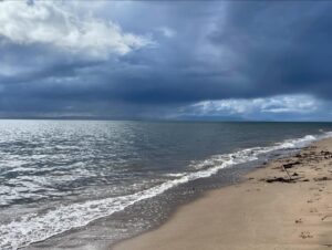 Nicola Sturgeon Instagram - Took a break from book-writing (!) for a Good Friday walk along Troon beach this afternoon. The vibe was quite Easter/resurrection at one point!! Beautifully atmospheric.
