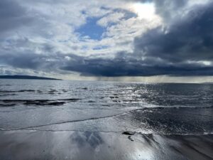 Nicola Sturgeon Instagram - Took a break from book-writing (!) for a Good Friday walk along Troon beach this afternoon. The vibe was quite Easter/resurrection at one point!! Beautifully atmospheric.