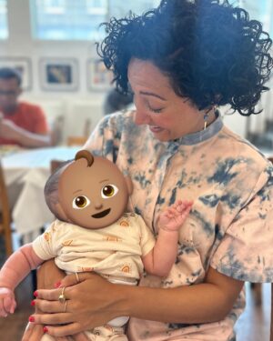 Nicola Thorp Instagram - Summer 
Baby’s first book launch #BothNotHalf
Two fossils at the NHM for Rainbow Honours 🌈
My style icon 
Chef/prison Mike @tastefilm 
Adventures of an emoji baby