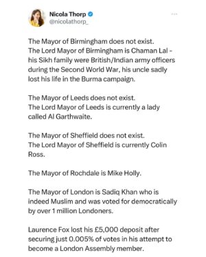 Nicola Thorp Instagram - There’s a racist, anti-Muslim tweet doing the rounds on Twitter, courtesy of Laurence Fox.

Let’s take a look at the facts, shall we?

https://fullfact.org/online/muslims-in-the-uk/