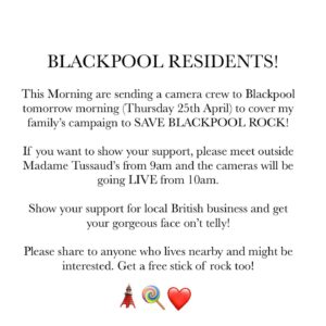 Nicola Thorp Instagram - Meeting time is now 9.30am! Please share and come and support in person! @thismorning 

@stantonnovelty
