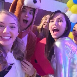 Nicole Alyse Nelson Instagram - THIS IS HALLOWEEN! The best costume I’ve ever worn was handmade for the Emoji Ball 🐱🐈 if you know, you know 👀 swipe for a surprise