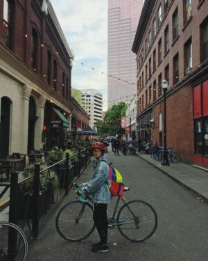 Nicole Gale Anderson Instagram - Just a girl and her #bianchi. #truelove #bianchigirl #bianchibicycles #keepportlandweird #ilovethiscity