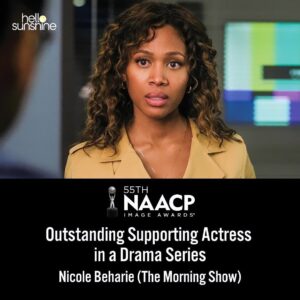 Nicole Beharie Instagram - Honored.  Chris Hunter gets to go to the party!!
 Thank you #naacpimageawards  @naacpimageawards @appletv @themorningshow #themorningshow