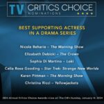 Nicole Beharie Instagram - Wowza! @themorningshow @appletv @criticschoice Thank You!!!!!!🤯 Oh yeah. Have you been watching???….catch up! Check it out🤍…pls😉#themorningshow on Appletv. The honor of sharing the screen with THIS CAST, the honor of being on the show… now this?! @stoudtwrites @mimi.leder ❤️❤️❤️