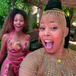 Nicole Beharie Instagram - Getting ready for carnival w my beautiful SISTER!!!! Something about jewels on the bodice had me feeling like a SUPER HERO…so I doubled it. AND I got WINGS?!!!! Couldn’t tell me nothing. 😂 @maswithpanache love the 👙 #ibeyi #mas #leaveyourcomfortzone #carnival 🇯🇲#culture. PS I hope you’re spending this holiday weekend exactly how YOU need to. Rest. Play. Love…be safe out there and be goooood to yourself. Pls. It’s been a rough few weeks