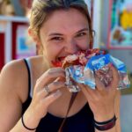 Nicole Maines Instagram - We went to @reds_eats for the world’s best lobster roll. Checks out. 💯🦞 #Maine #Goodtobehome