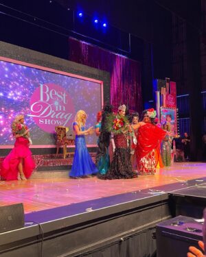 Nicole Maines Instagram - How was your Sunday night? I got to spend it with friends judging the @bestindragshow!!! I went in with high expectations and yet they were still exceeded! The queens were phenomenal and it was all to support @alliancehh, which provides housing and social services to those living with HIV/AIDS. 

Another big congratulations to all of the contestants, and one more for @gin.jinka on her epic snatching of the crown! 

All in all a wonderful night. Thank you @hucktug for inviting me. I’m looking forward to next year already 😉

And you know, maybe I went a little heavy on the nose contour, but I’m sorry, is this a Drag Show? Sue me. 

#Drag #dragisnotacrime #charityevent #redcarpet