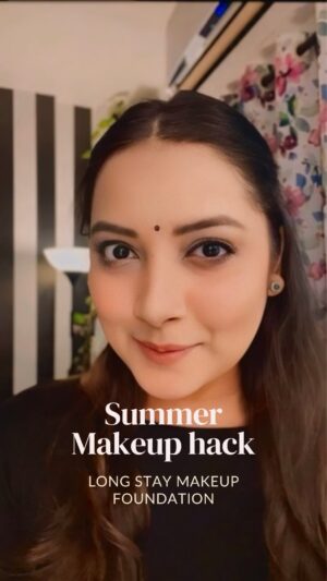 Nidhi Uttam Instagram - Beat the heat with this ice-cool makeup hack! ❄️ 🖌️Transform your summer routine with flawless foundation application using ice cubes. Say goodbye to makeup meltdowns and hello to a fresh, flawless look that lasts all day. #summerbeauty #makeuphack #hacks 
Foundation used : @anastasiabeverlyhills (link in story)
Do you face issue of makeup meltdowns?