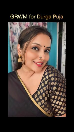 Nidhi Uttam Instagram - Embracing the divine hues of Durga Puja, getting ready to celebrate the joy of traditions and togetherness! 🌸🕉️ 

#DurgaPujaVibes
 #TraditionalElegance 
#festivejoy 
#traditional #festivity #nidhiuttam