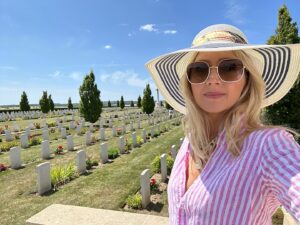 Nikki Osborne Instagram - We went to Somme to visit our Anzacs last year on holiday in France. I cried the whole time as I read the ages on the headstones. I hope they know we still hold them as the measure of true heroism especially in today’s society of online squabbles and self entitlement. 

#anzacday