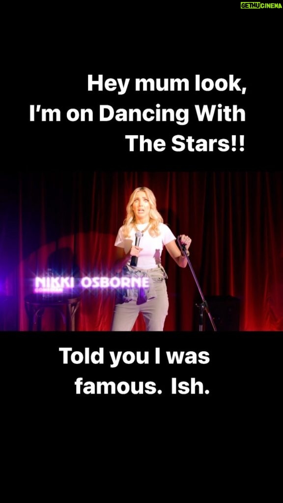 Nikki Osborne Instagram - Okay, so, I wasn’t the best behaved during filming but it’ll make for a cracking show!! #dancingau @dancingau #dwts #fyp #comedian #nikkiosborne @moretalentau