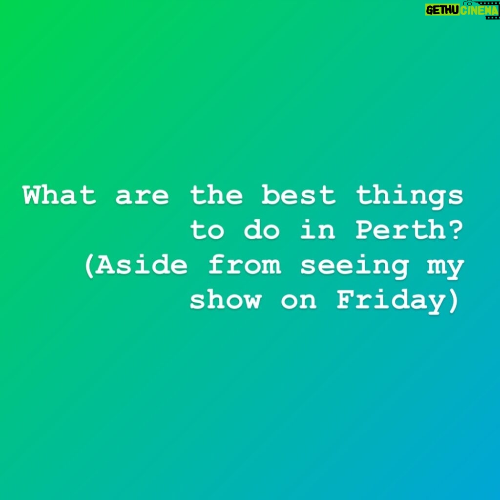 Nikki Osborne Instagram - I arrive in Perth for the festival tomorrow. I need tips!