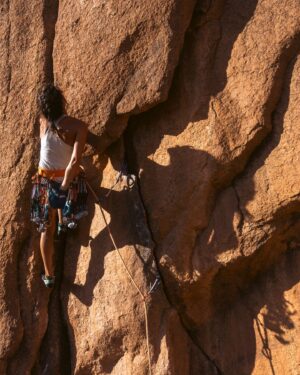 Nina Caprez Instagram - Tafroute, here we play!
#loveclimbing 

📸 @jeremy_bernard_photography 
@andreabasecamp @totemmt @arcteryx @petzl_official @scarpaspa @julbo_eyewear