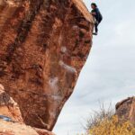 Nina Williams Instagram - Vegas thus far. The gang tryin hard, falling off, getting back on again. #bouldering 📸 9 @jordi.llauvi @thenorthface_climb @scarpana @organicclimbing 🙌🏼