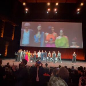 Niousha Noor Instagram - Still high from the incredible weekend, with The Persian Version opening Munich Film Festival. Thank you @filmfestmunich, @sonyclassics   @sonypictures.de for such an epic night. I’ll never forget this feeling and what it meant. 💚🤍♥️

A big thank you also to @jilaatelier for killing it as usual and @lisaagho for the beautiful glam.