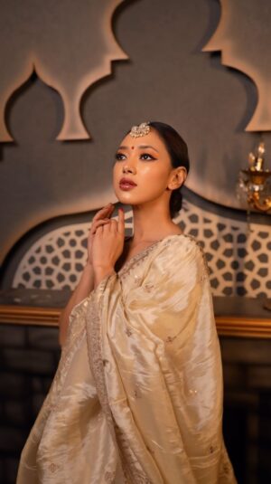 Nirisha Basnett Instagram - 🌼
@the_adhya_designer @label.adhya 
@makeover_by_adhya @yashvi_makeover14 
@sagarfilms194 @s3.mumbai