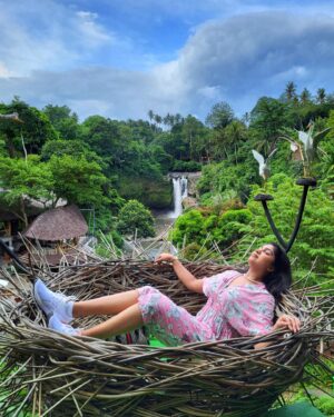 Niyuktha Prasad Instagram - Unwinding in tropical paradise, Bali🌴

#indonesia #bali #tropical #weather #nature #green #waterfall #ootd #love #favourite #place #photo