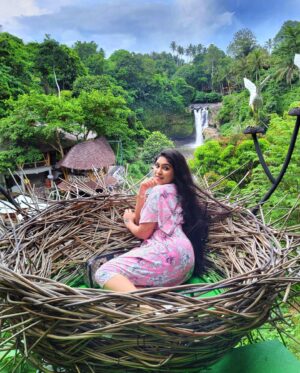 Niyuktha Prasad Instagram - Unwinding in tropical paradise, Bali🌴

#indonesia #bali #tropical #weather #nature #green #waterfall #ootd #love #favourite #place #photo