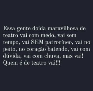 Noémia Costa Instagram - @fernando_philbert encenador notável que conheci no Brasil, grande Director escreveu isto.
Eu “roubei” dele porque é mesmo isso.
Bj grande Fernando_philbert 🩷
